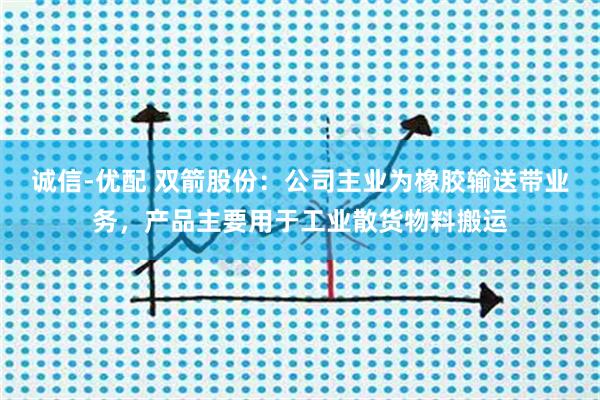 诚信-优配 双箭股份：公司主业为橡胶输送带业务，产品主要用于工业散货物料搬运