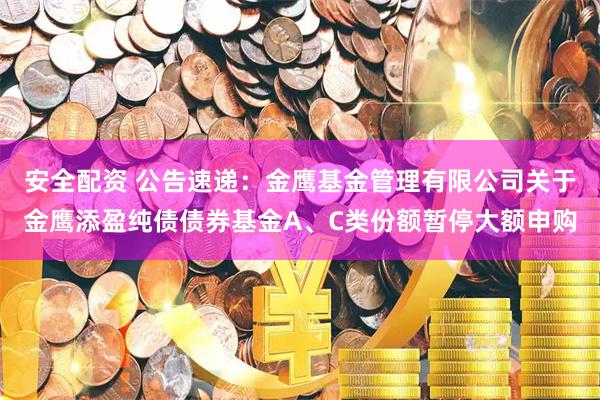 安全配资 公告速递：金鹰基金管理有限公司关于金鹰添盈纯债债券基金A、C类份额暂停大额申购